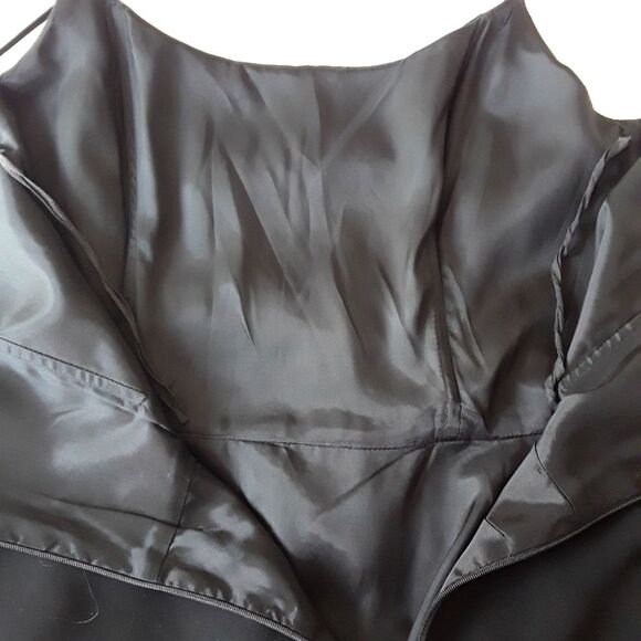 JESSICA HOWARD Black Cocktail Scallop Lace Spaghetti Strap Dress SZ 12 - Vtg - Picture 7 of 8